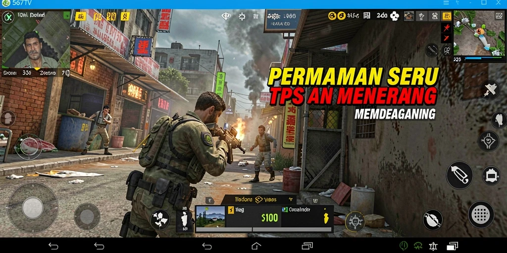 Tampilan gameplay menarik dari 567TV yang menunjukkan aksi seru TPS.