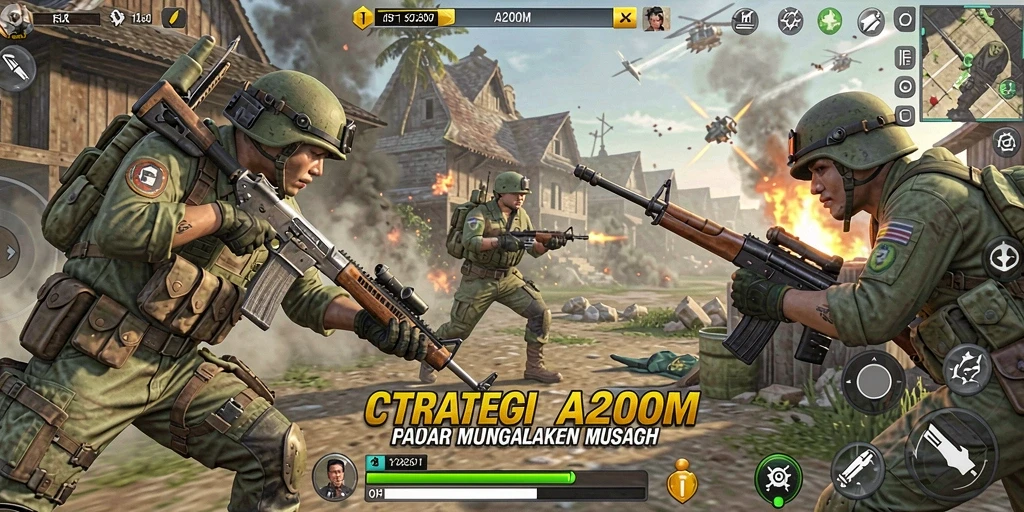 Tampilan gameplay A200M yang menegangkan dan strategi yang mendalam.