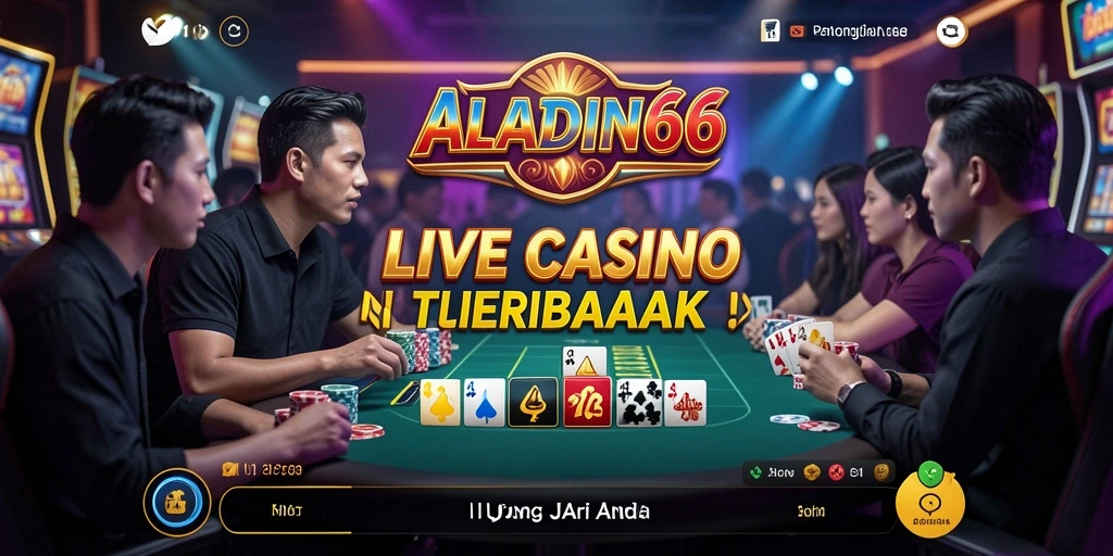Tampilan gameplay Live Casino yang mendebarkan di ALADIN66.