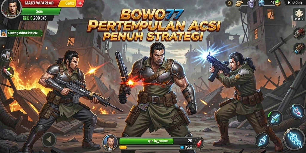 Screenshot utama BOWO77 menampilkan pertempuran mendebarkan dalam aksi.