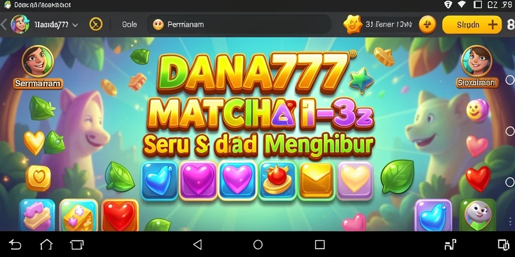 Gameplay menarik DANA777 dengan tantangan Match-3 yang seru.