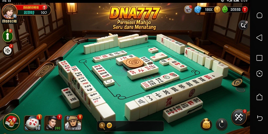 Tampilan gameplay Mahjong yang menarik di DNA777.
