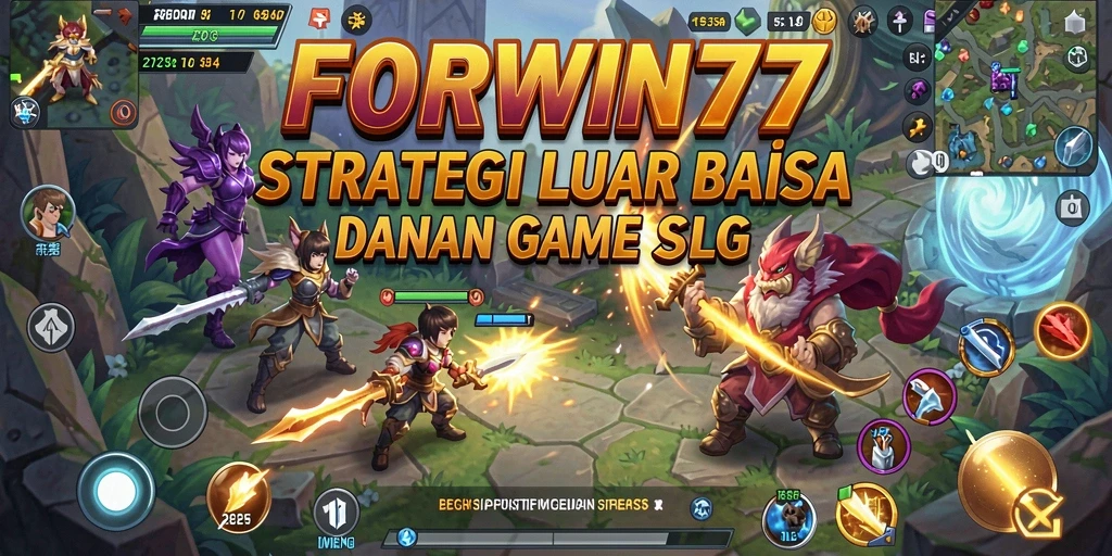 Screenshot gameplay FORWIN77 menampilkan pertempuran strategi yang mendebarkan.