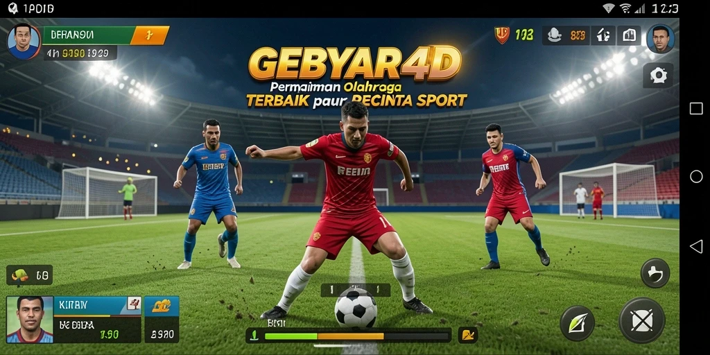 Tampilan gameplay seru di GEBYAR4D dengan aksi olahraga yang menegangkan.