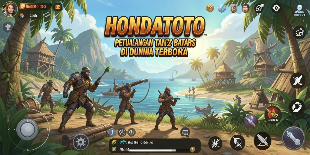 Screenshot gameplay HONDATOTO menampilkan petualangan di dunia terbuka.