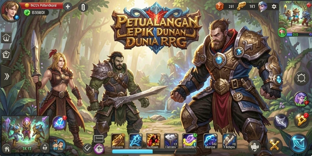 Tangkapan layar dari gameplay RPG yang mendebarkan di IN22.