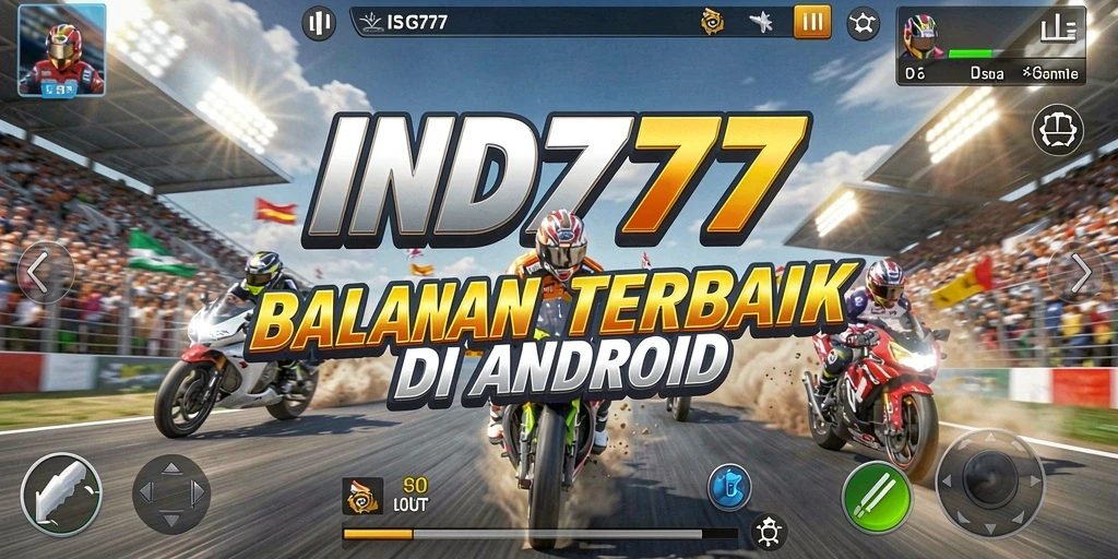 Tampilan gameplay balapan yang seru dan mendebarkan di IND777.