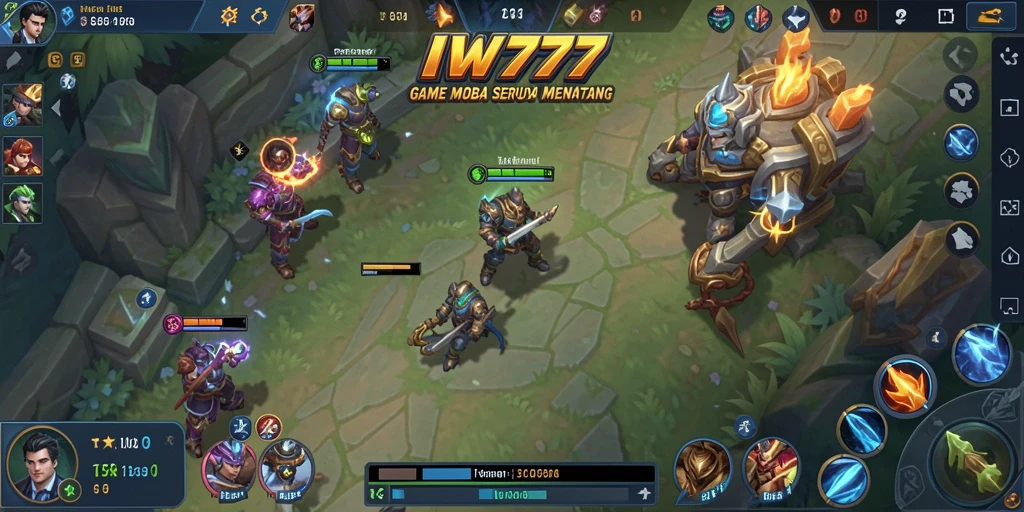 Gameplay seru IW777 yang menunjukkan strategi dan pertarungan tim.