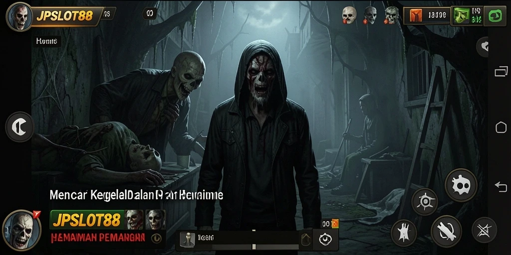 Gambaran gameplay menegangkan penuh kegelapan di JPSLOT88.