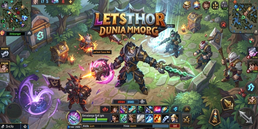 Screenshot gameplay LETSTHOR menampilkan aksi menakjubkan dalam dunia MMORPG.