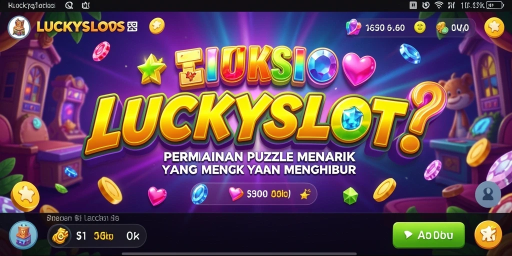 Tampilan gameplay LUCKYSLOTS yang penuh warna dan tantangan.