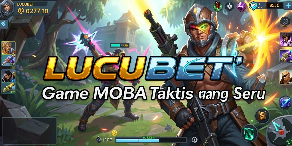 Tangkapan layar gameplay LUCUBET menampilkan pertempuran tim yang intens.