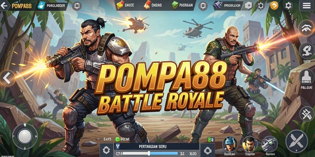 Screenshot gameplay POMPA88 menampilkan aksi pertarungan yang mendebarkan.