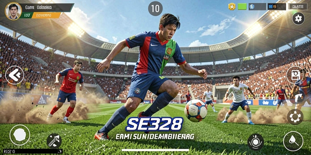 Screenshot SE328 menampilkan aksi seru dalam pertandingan olahraga.