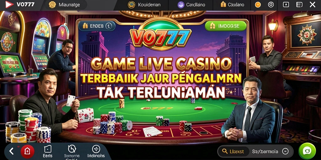 Tampilan menarik dari gameplay Live Casino di VO777.