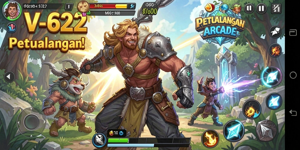 Tampilan gameplay seru dan penuh aksi di VV62.