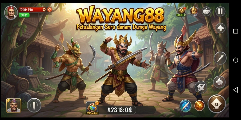 Gameplay seru WAYANG88 menampilkan karakter wayang dan petualangan yang menegangkan.